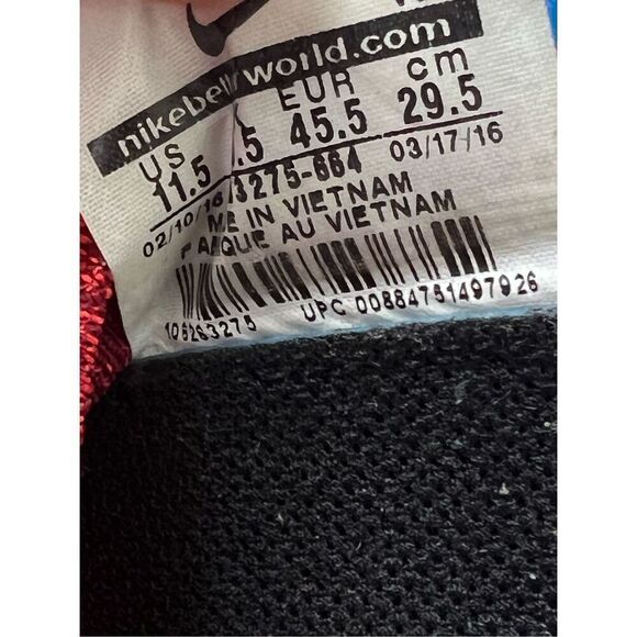 Nike Free Train Force Flyknit Mens Size 11.5 Shoes Athletic Running Sneakers Red - Picture 3 of 7